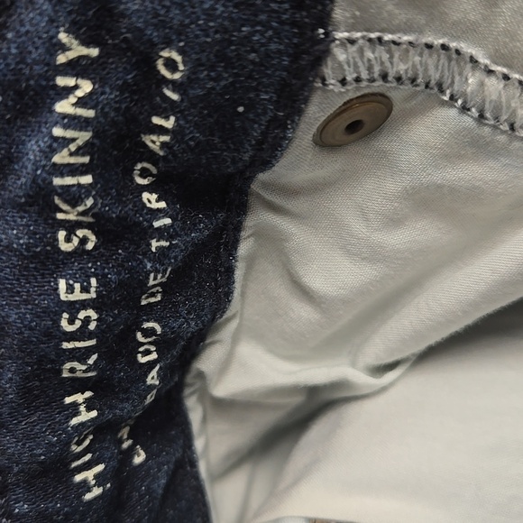 Universal Thread 8/29R High Rise Skinny Jeans Dark Wash 5 Pocket Zipper Stretch - Picture 3 of 5